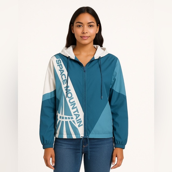 Disney Blue and White Space Mountain Jacket Size Small - Picture 1 of 12
